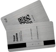 Straight Silver – Metal NFC Business Visiting Card